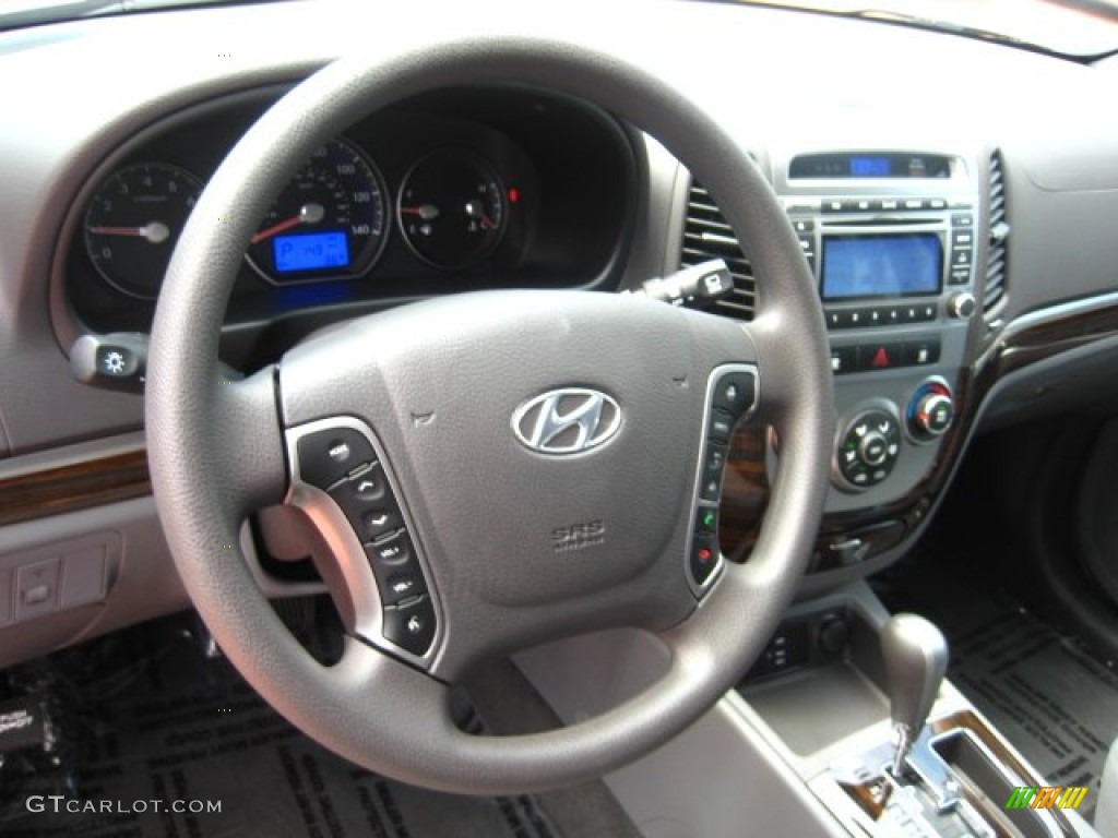 2011 Hyundai Santa Fe GLS Gray Steering Wheel Photo #51431061