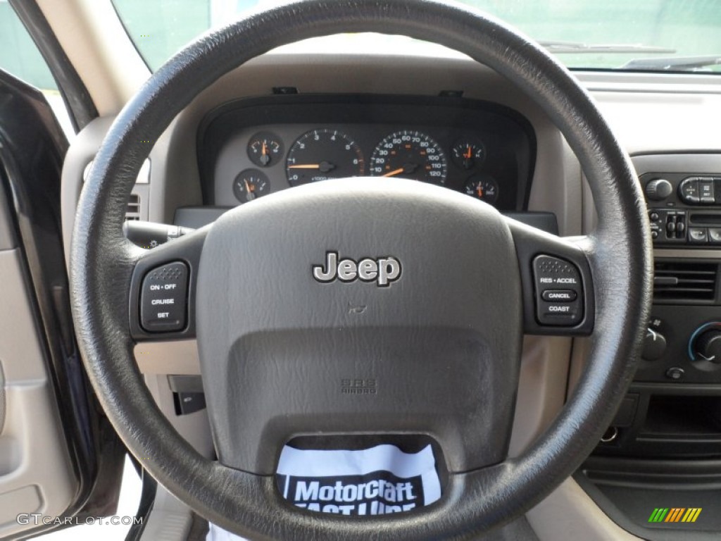 2004 Jeep Grand Cherokee Laredo Taupe Steering Wheel Photo #51433224