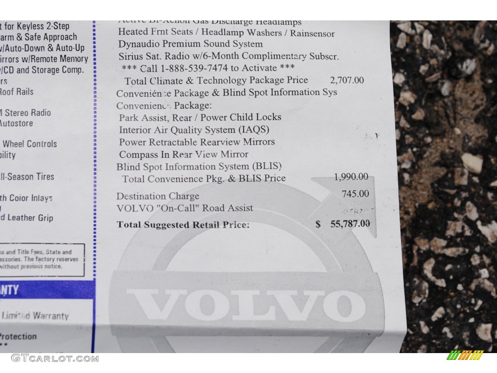 2008 Volvo XC90 V8 Sport AWD Window Sticker Photo #51433461