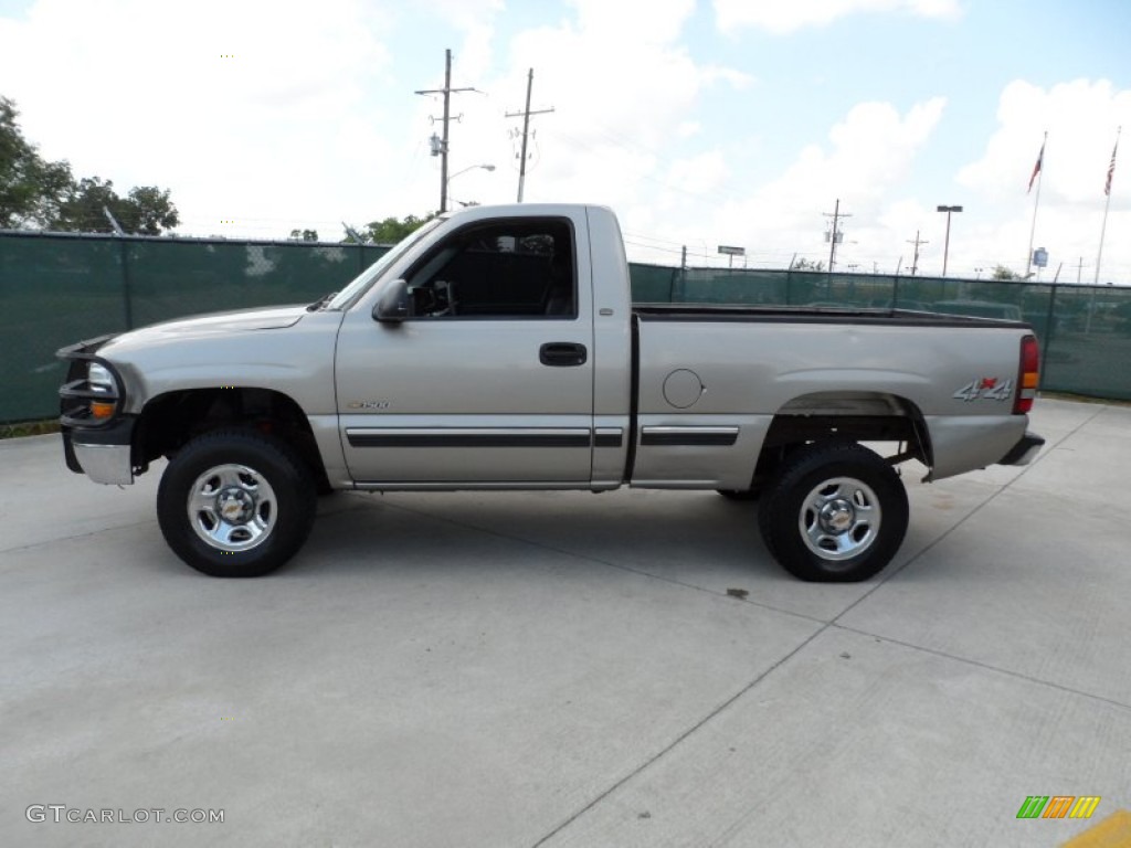 2000 Silverado 1500 Regular Cab 4x4 - Light Pewter Metallic / Graphite photo #6