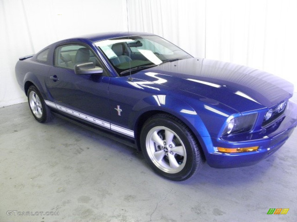 2008 Mustang V6 Premium Coupe - Vista Blue Metallic / Light Graphite photo #1