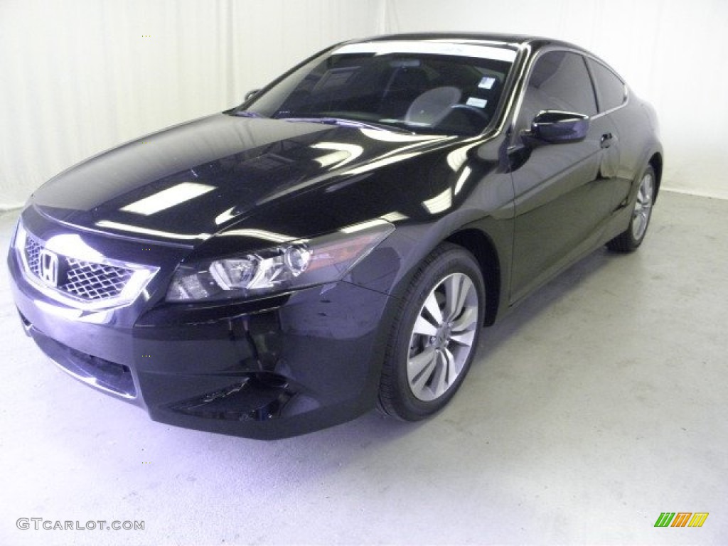 2009 Accord EX-L Coupe - Crystal Black Pearl / Black photo #3