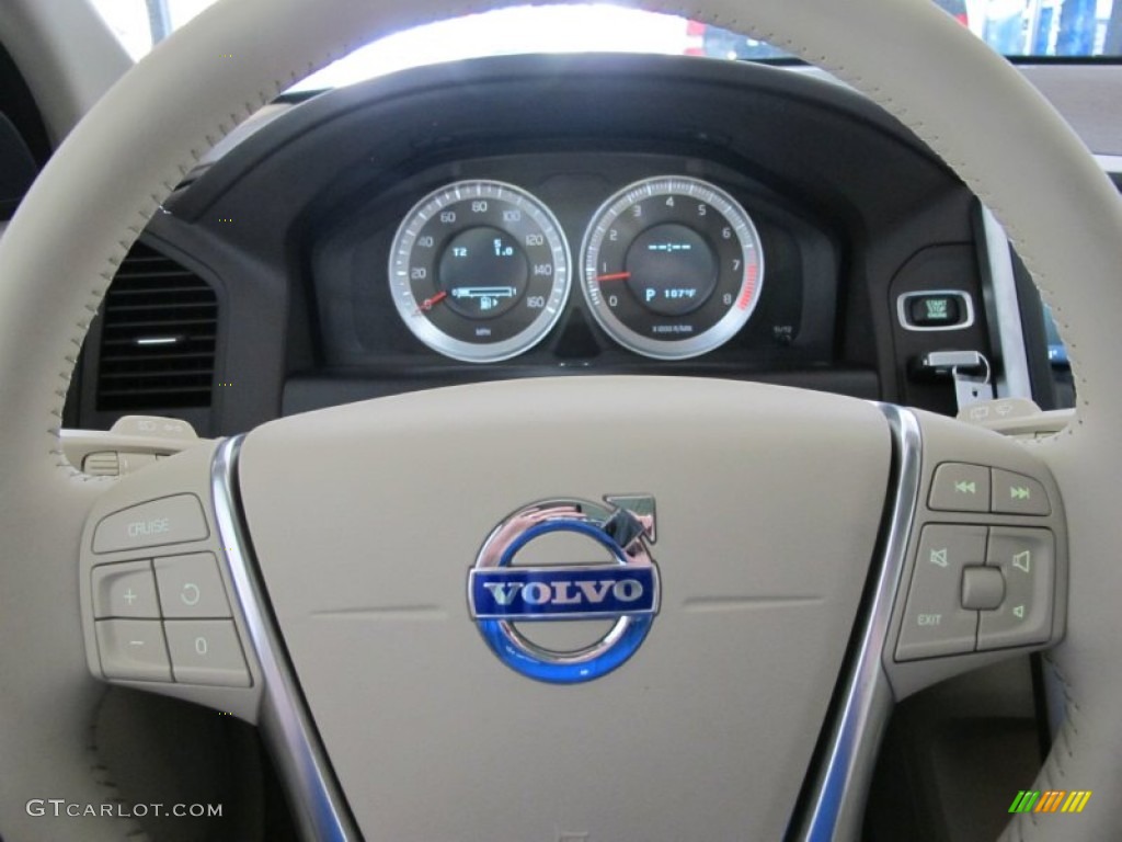 2012 Volvo XC60 3.2 Sandstone Steering Wheel Photo #51439779