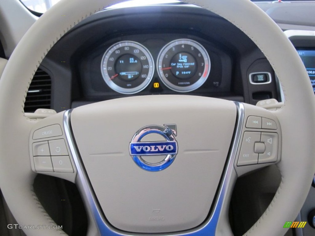 2012 Volvo XC60 3.2 Sandstone Steering Wheel Photo #51440043