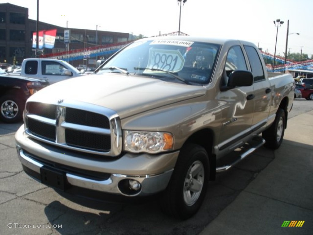 2003 Ram 1500 SLT Quad Cab 4x4 - Light Almond Pearl / Dark Slate Gray photo #4