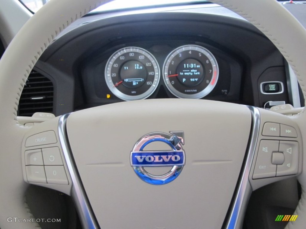 2012 Volvo XC60 3.2 Sandstone Steering Wheel Photo #51440595