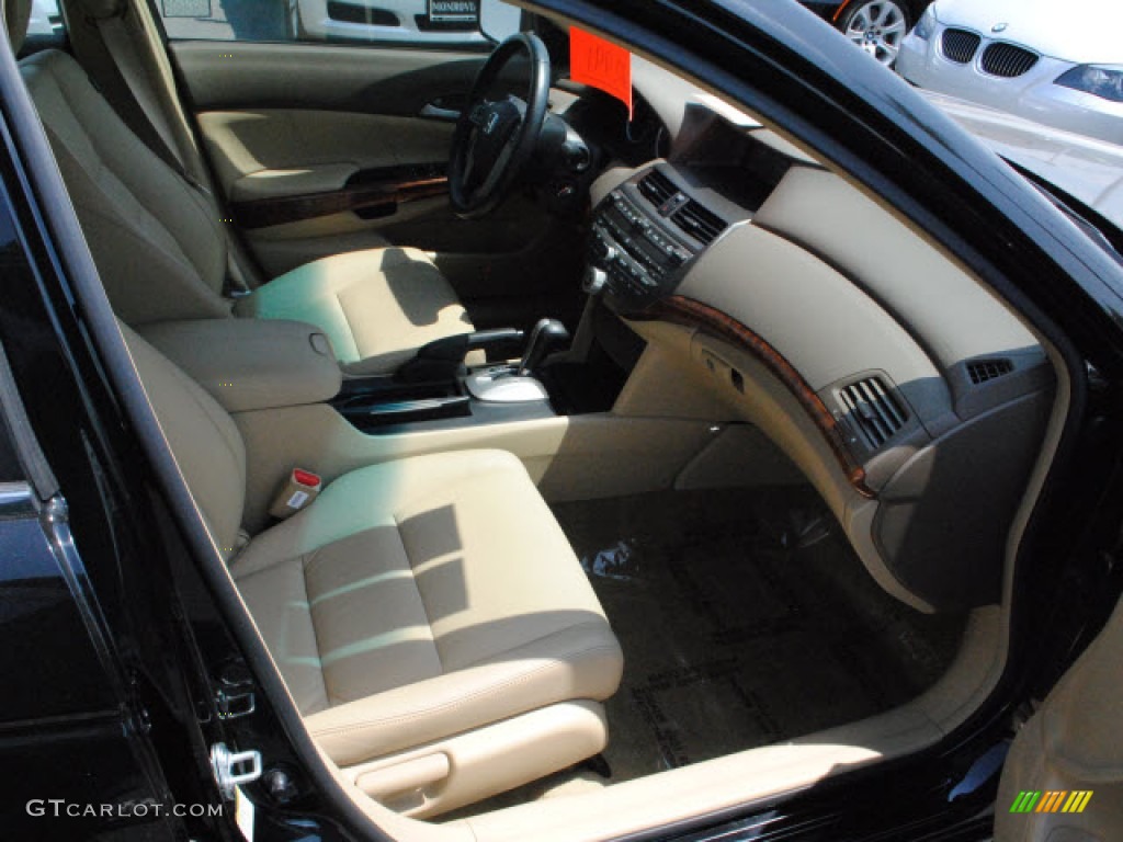 2009 Accord EX-L Sedan - Crystal Black Pearl / Ivory photo #3