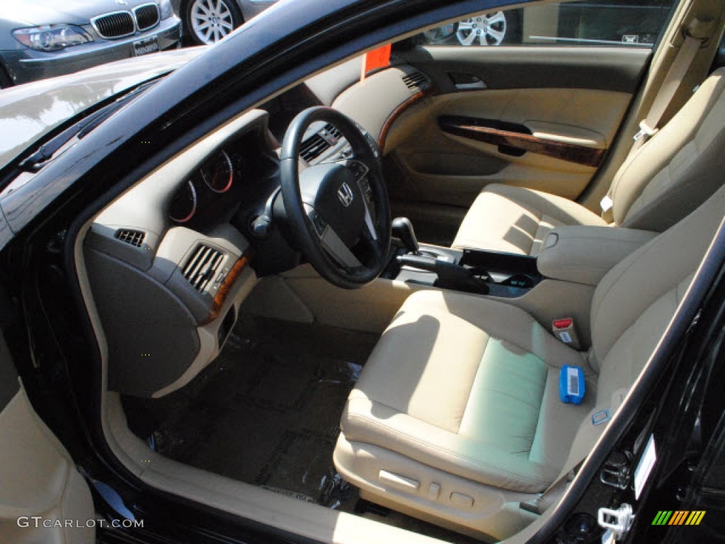 2009 Accord EX-L Sedan - Crystal Black Pearl / Ivory photo #14