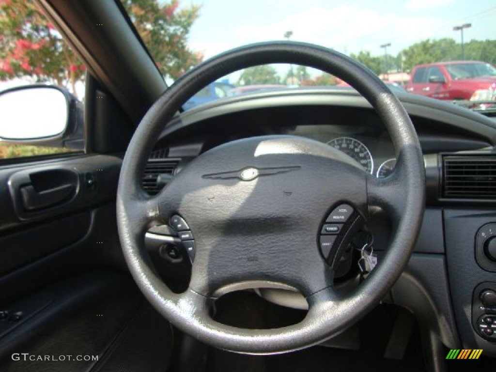 2004 Chrysler Sebring LX Convertible Dark Slate Gray Steering Wheel Photo #51443565
