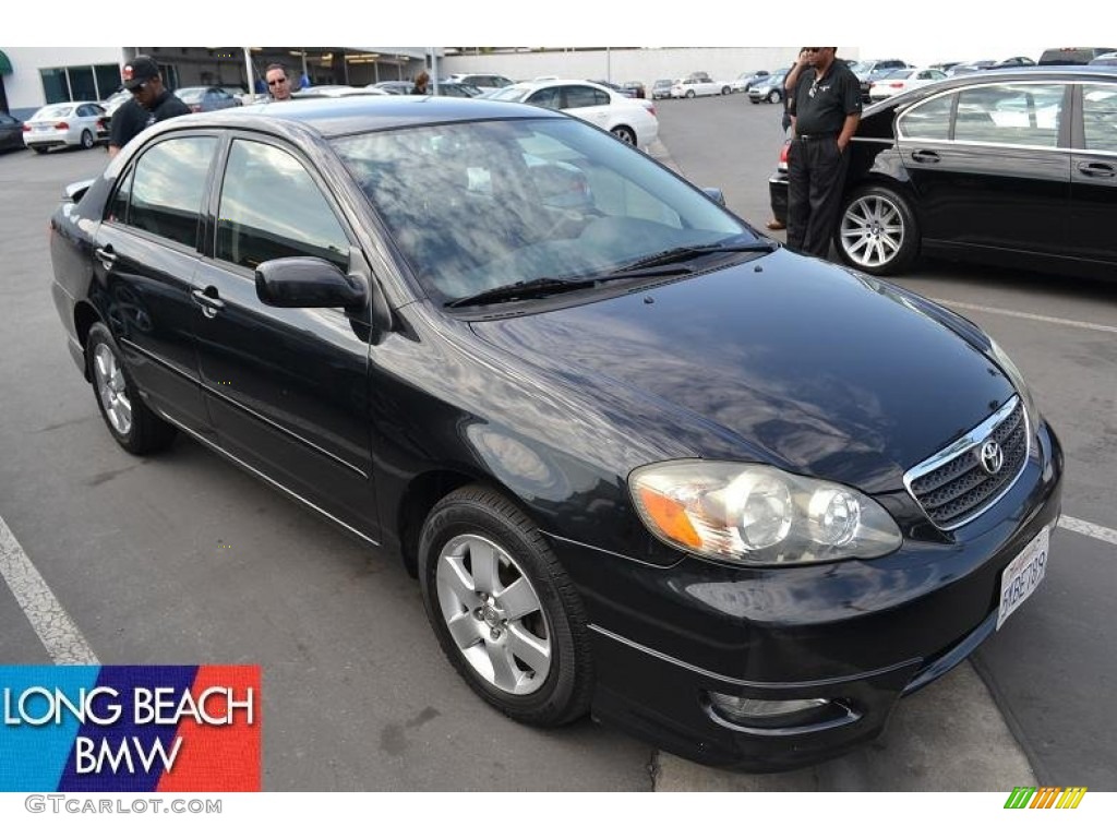 2005 Corolla S - Black Sand Pearl / Black photo #1