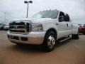 2005 Oxford White Ford F350 Super Duty Lariat Crew Cab Dually  photo #7