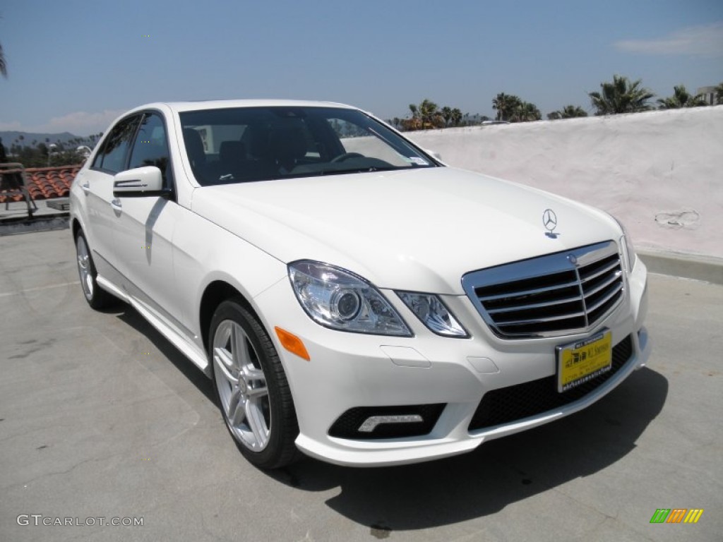 2011 E 550 Sedan - Arctic White / Black photo #1