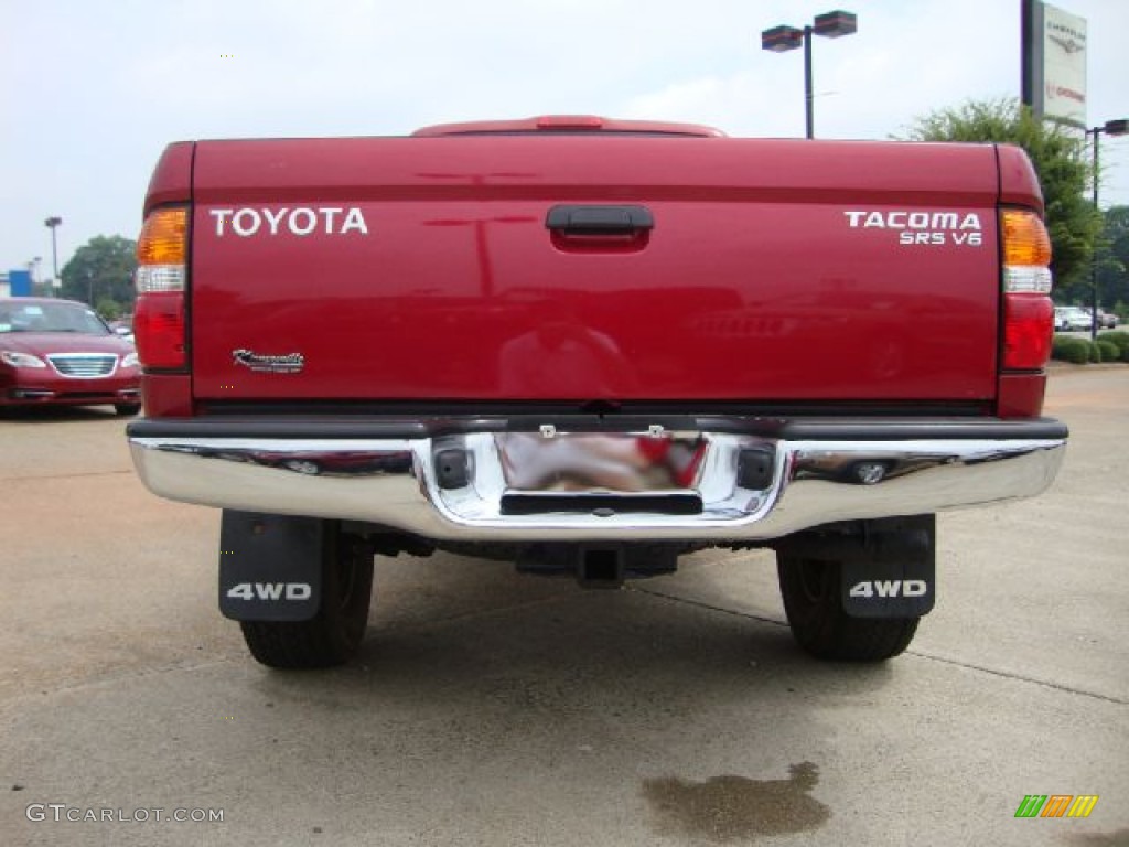 2004 Tacoma V6 Xtracab 4x4 - Impulse Red Pearl / Charcoal photo #4