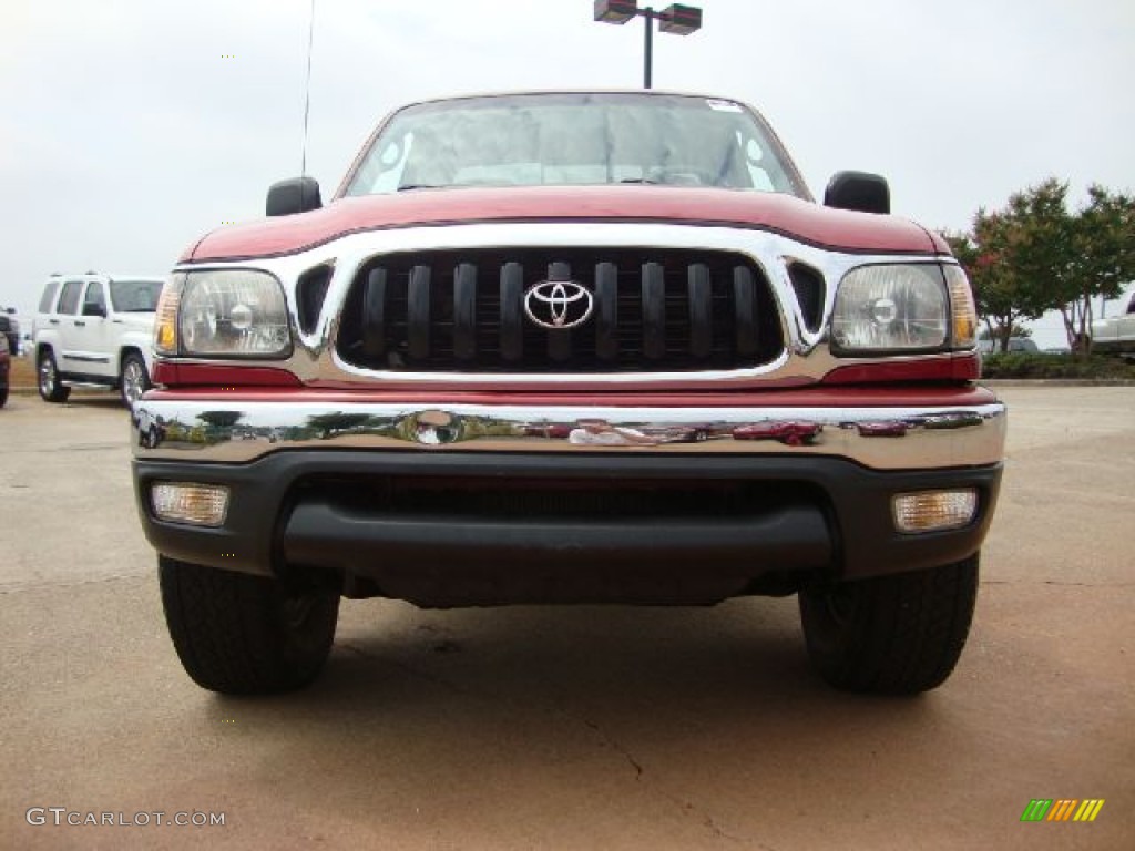 2004 Tacoma V6 Xtracab 4x4 - Impulse Red Pearl / Charcoal photo #8