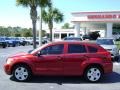 2007 Inferno Red Crystal Pearl Dodge Caliber SXT  photo #2