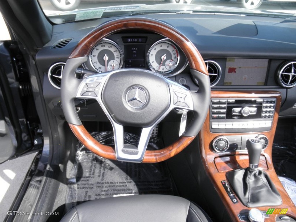 2012 Mercedes-Benz SLK 350 Roadster Black Dashboard Photo #51448737