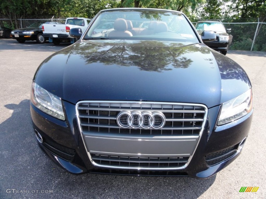 Deep Sea Blue Pearl Effect 2010 Audi A5 2.0T Cabriolet Exterior Photo #51449439