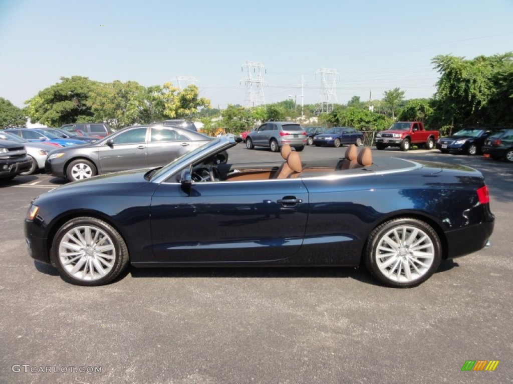 Deep Sea Blue Pearl Effect 2010 Audi A5 2.0T Cabriolet Exterior Photo #51449544