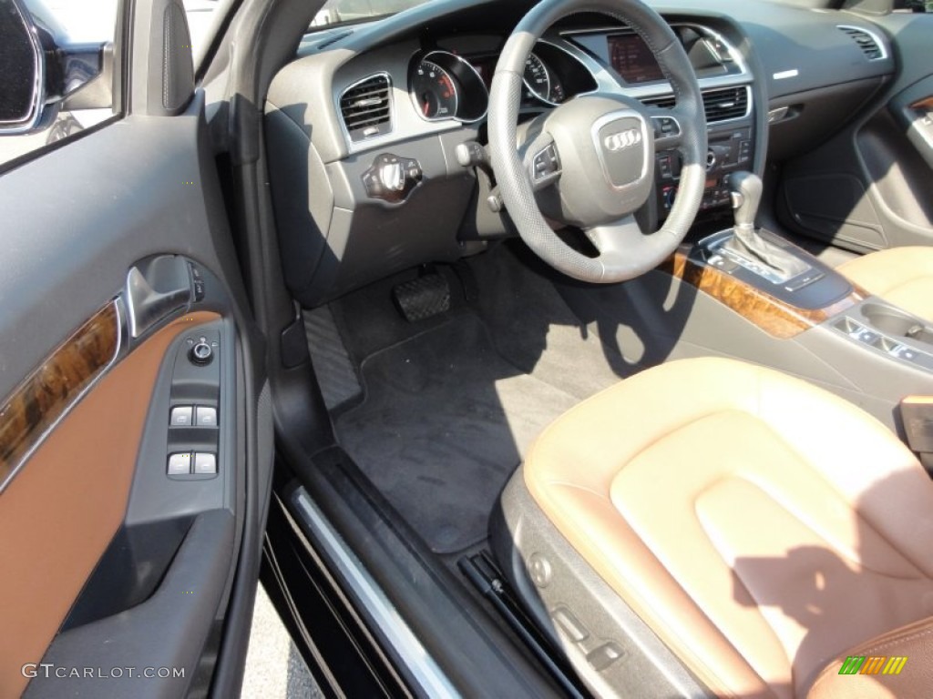 2010 Audi A5 2.0T Cabriolet Cinnamon Brown Dashboard Photo #51449574