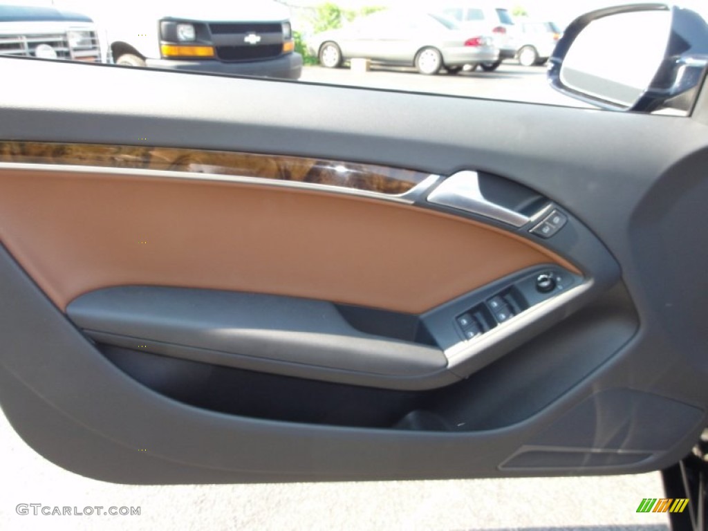 2010 Audi A5 2.0T Cabriolet Cinnamon Brown Door Panel Photo #51449589