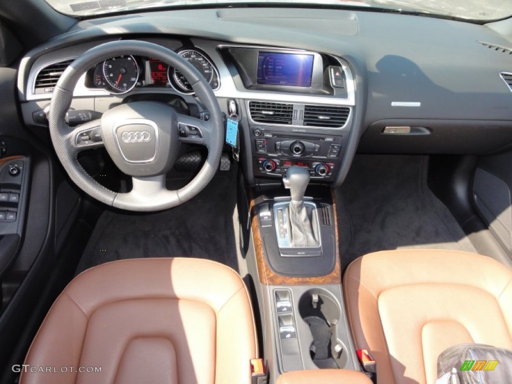 2010 Audi A5 2.0T Cabriolet Cinnamon Brown Dashboard Photo #51449832