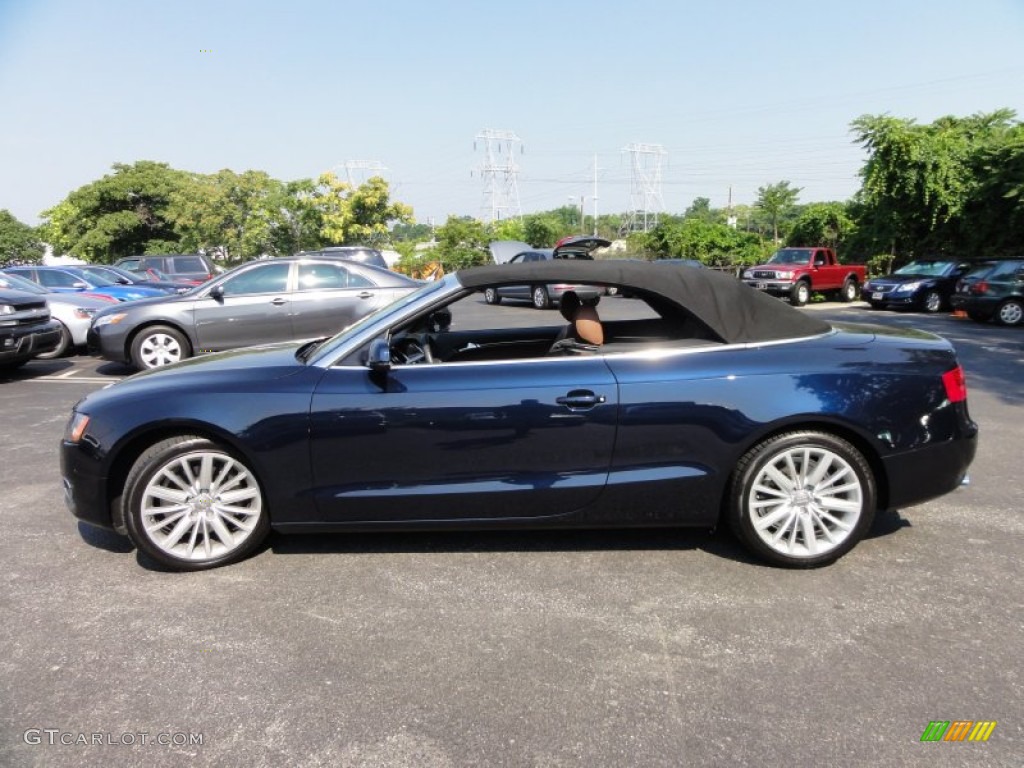 Deep Sea Blue Pearl Effect 2010 Audi A5 2.0T Cabriolet Exterior Photo #51450027
