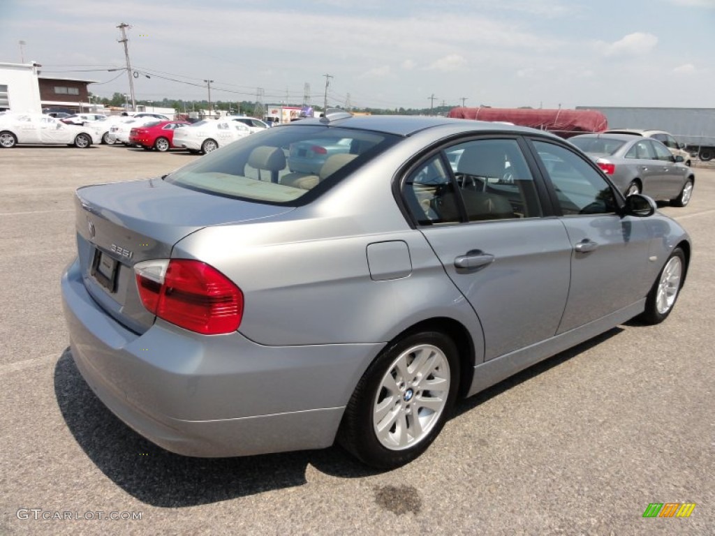 2006 3 Series 325i Sedan - Silver Grey Metallic / Beige photo #8