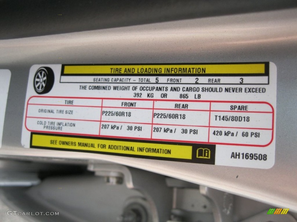 2010 Chrysler 300 Touring AWD Info Tag Photo #51450336