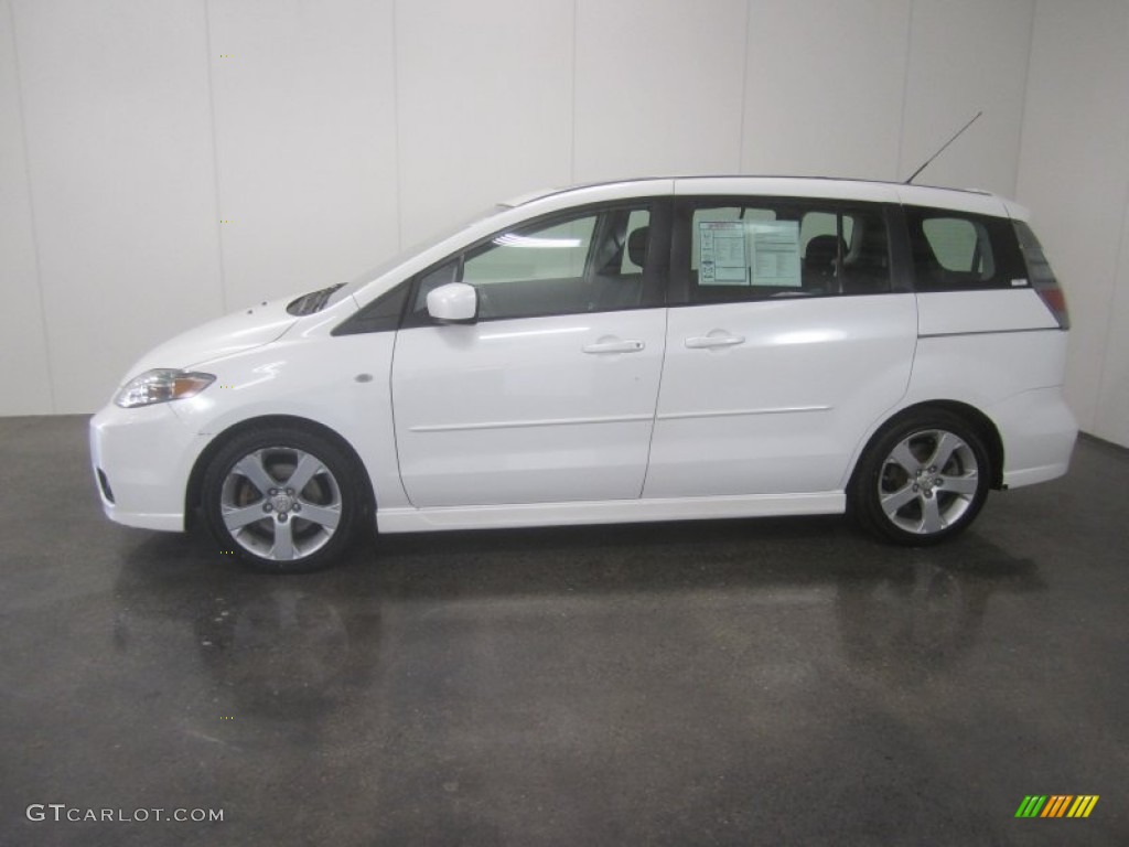 2006 MAZDA5 Touring - Whitewater Pearl / Black photo #3
