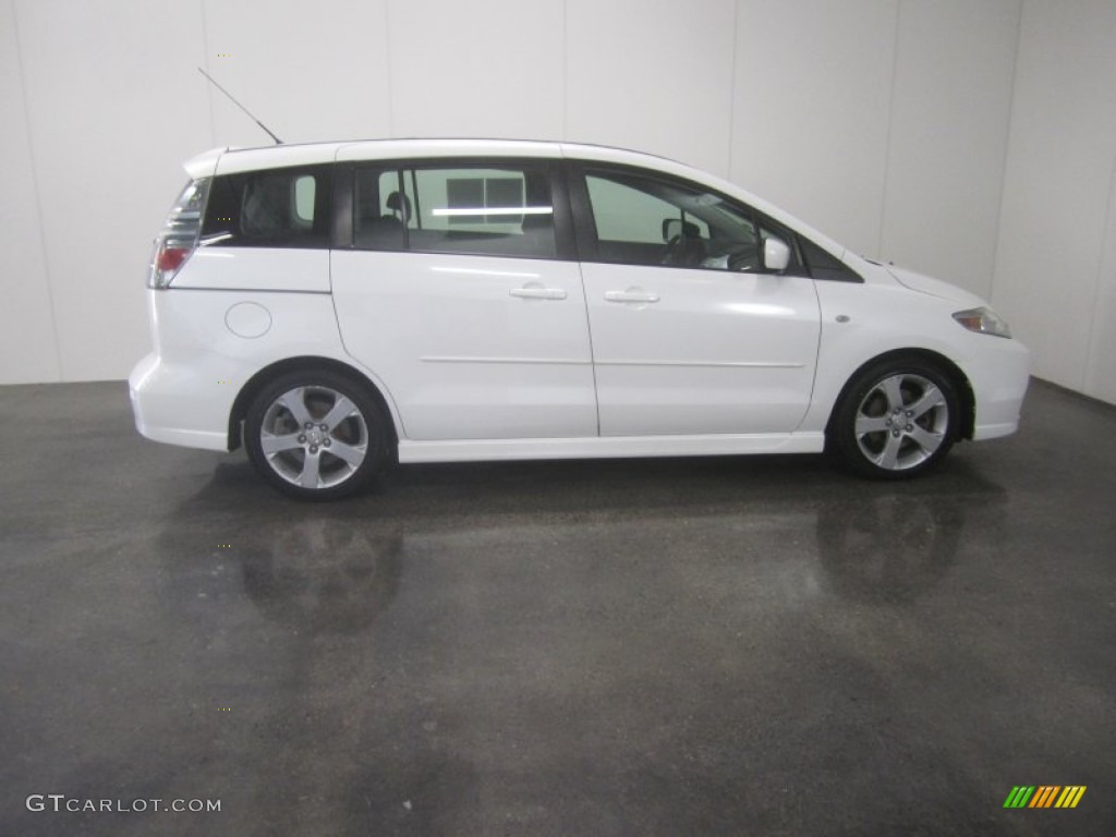 2006 MAZDA5 Touring - Whitewater Pearl / Black photo #13