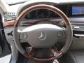 2009 Mercedes-Benz S Grey/Dark Grey Interior Steering Wheel Photo