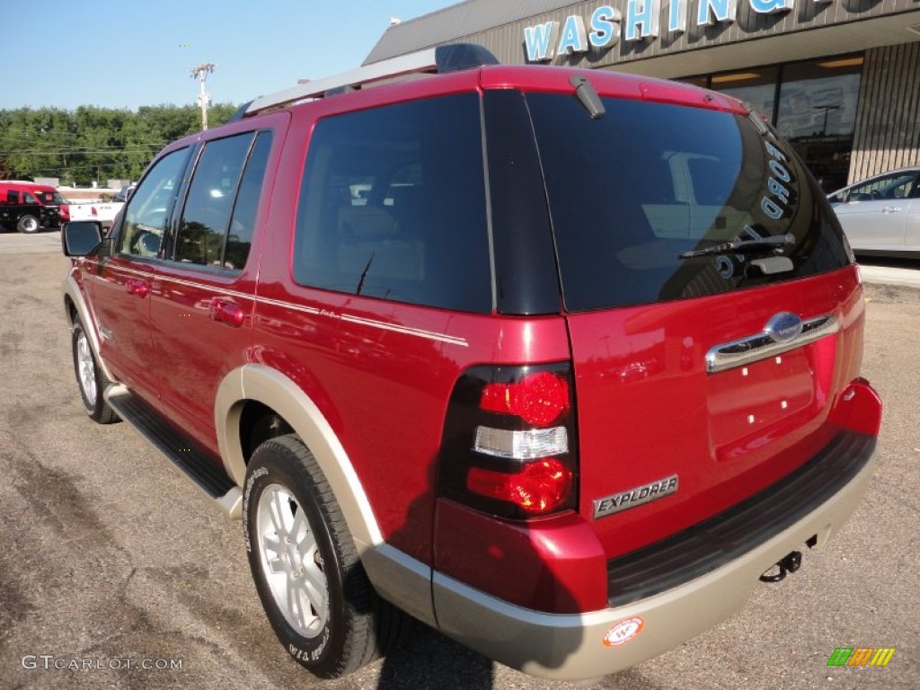 2006 Explorer Eddie Bauer 4x4 - Redfire Metallic / Camel photo #2
