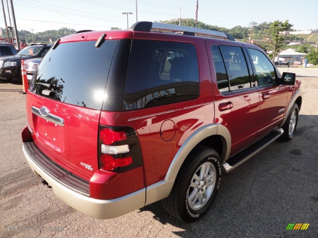 2006 Explorer Eddie Bauer 4x4 - Redfire Metallic / Camel photo #4