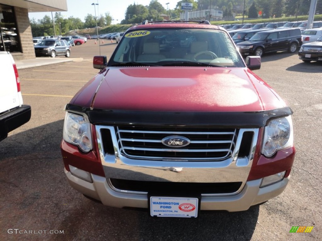 2006 Explorer Eddie Bauer 4x4 - Redfire Metallic / Camel photo #7