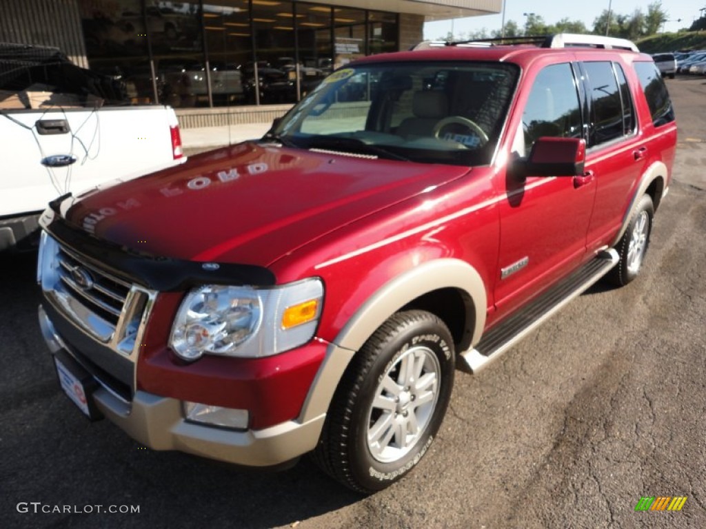 2006 Explorer Eddie Bauer 4x4 - Redfire Metallic / Camel photo #8