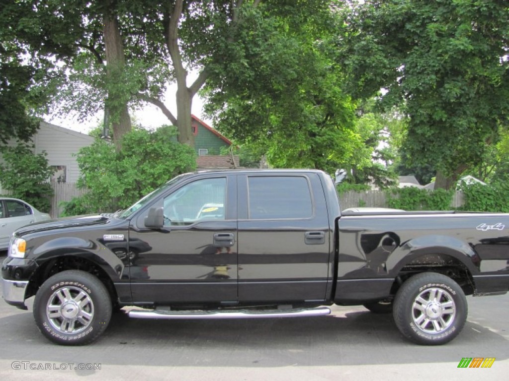 2006 F150 XLT SuperCrew 4x4 - Black / Medium/Dark Flint photo #4