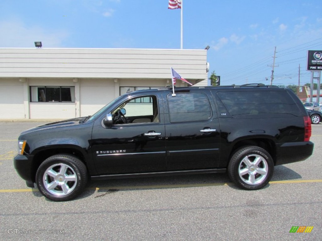 Black 2008 Chevrolet Suburban 1500 LTZ 4x4 Exterior Photo #51455820