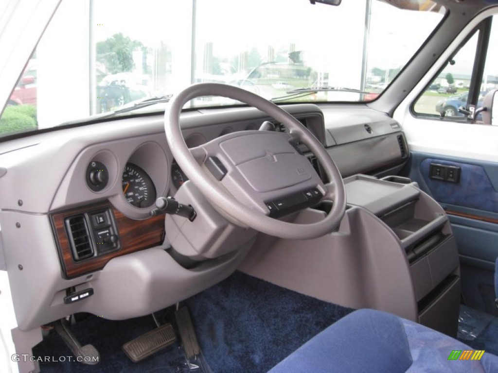 1996 Ram Van 2500 Passenger Conversion - Stone White / Blue photo #13