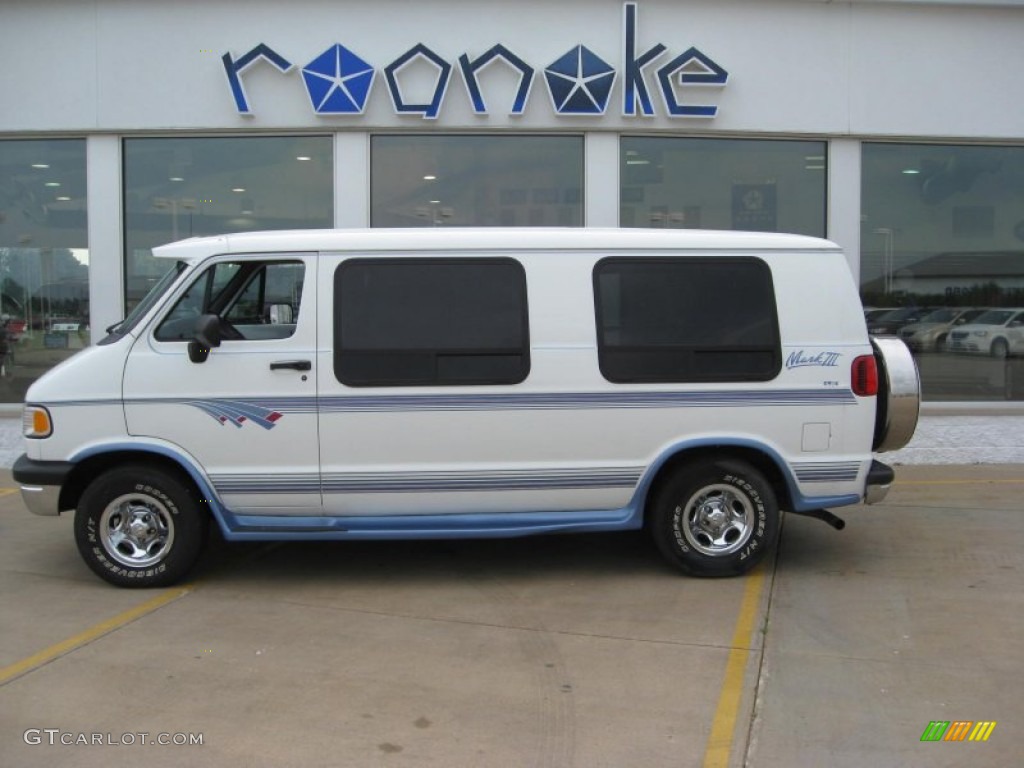 1996 Ram Van 2500 Passenger Conversion - Stone White / Blue photo #14