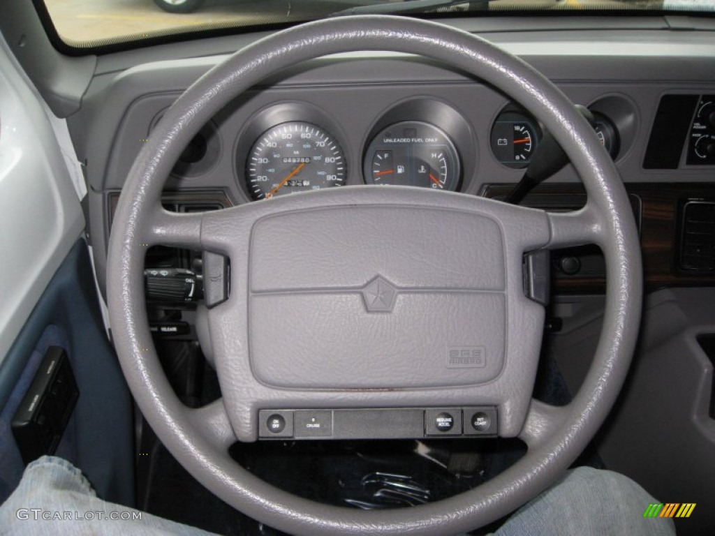 1996 Dodge Ram Van 2500 Passenger Conversion Blue Steering Wheel Photo #51455928