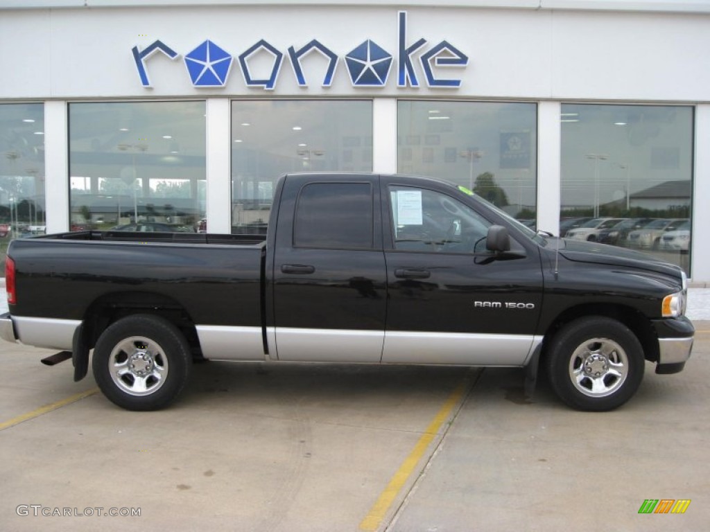 2004 Ram 1500 SLT Quad Cab - Black / Dark Slate Gray photo #1