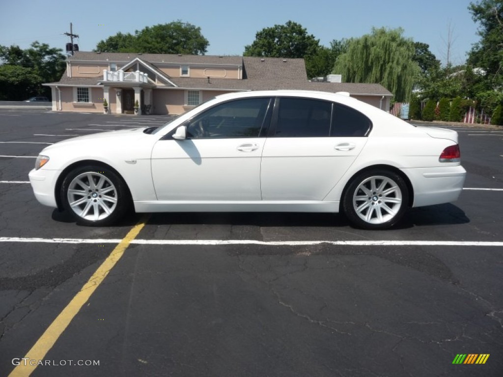 2006 7 Series 750i Sedan - Alpine White / Dark Beige/Beige III photo #5