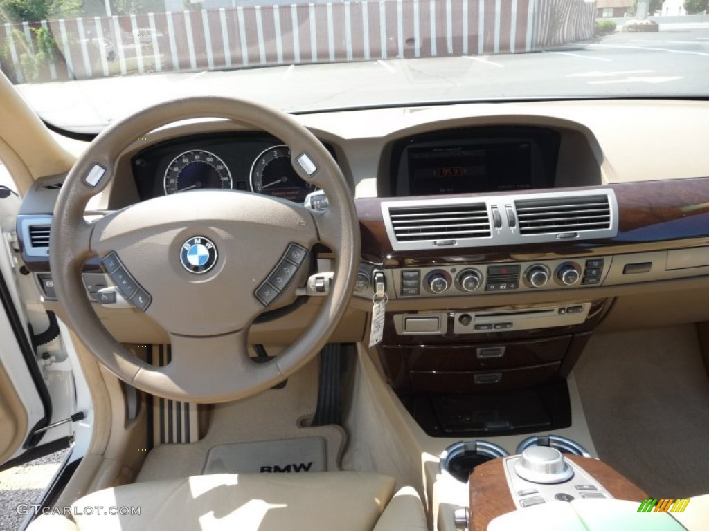 2006 7 Series 750i Sedan - Alpine White / Dark Beige/Beige III photo #7
