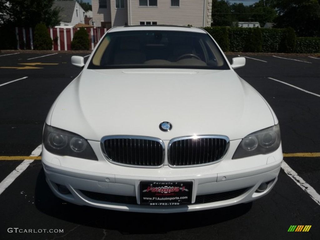 2006 7 Series 750i Sedan - Alpine White / Dark Beige/Beige III photo #16