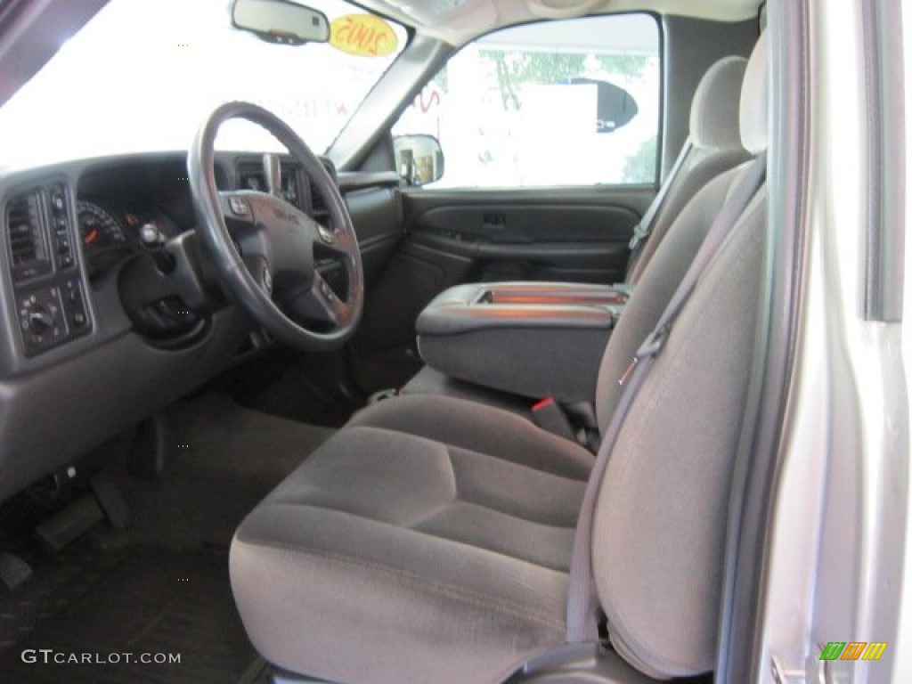 Dark Pewter Interior 2005 GMC Sierra 1500 SLE Regular Cab 4x4 Photo #51459459