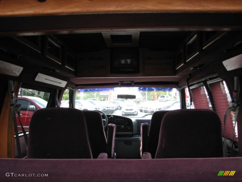 1996 E Series Van E150 Passenger Conversion - Oxford White / Deep Red photo #9