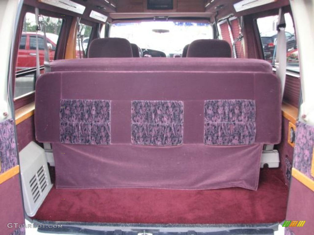 1996 E Series Van E150 Passenger Conversion - Oxford White / Deep Red photo #10