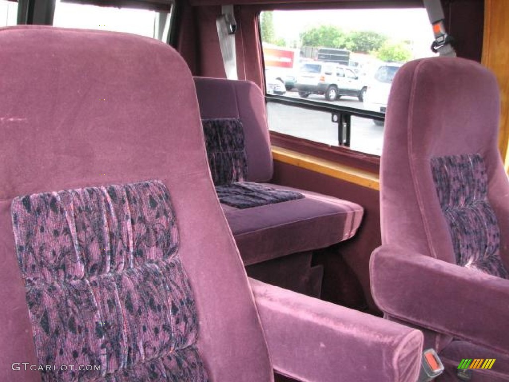 1996 E Series Van E150 Passenger Conversion - Oxford White / Deep Red photo #19