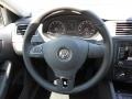2011 Volkswagen Jetta Titan Black Interior Steering Wheel Photo