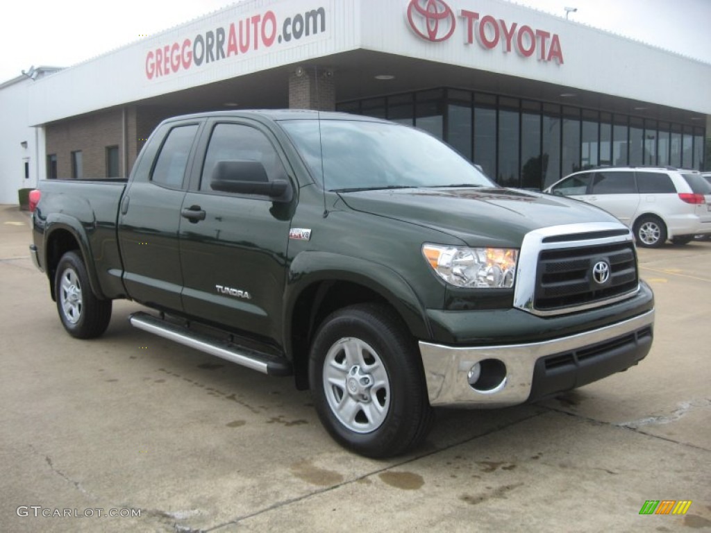 2011 Tundra Double Cab 4x4 - Spruce Green Mica / Graphite Gray photo #1